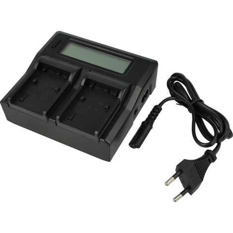 vhbw Dual Ladegerät Ersatz für Sony AC-VQP10, BC-TRP für Kamera - Ladeschale Ladeanzeige + Display (1/5)