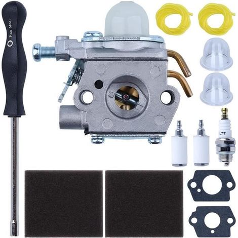 Carburateur 26cc avec filtre à air 98760 pour Homelite Ryobi Poulan Craftsman 30cc 26cc tondeuse souffleur ZAMA C1U-H60 (1/4)