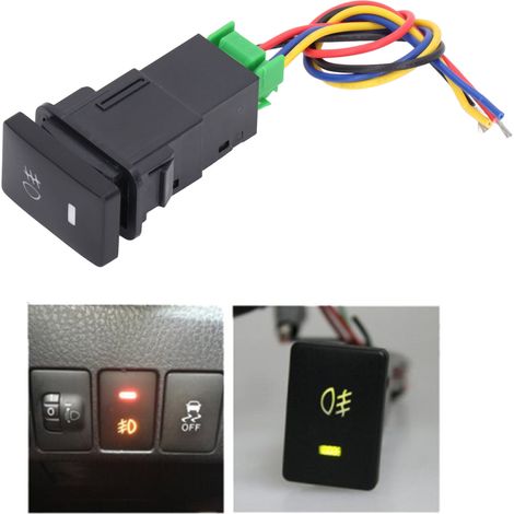 Phare antibrouillard 12V avec interrupteur de câblage intégré, pièce de rechange pour interrupteur de conversion LED, faisceau de câblage de conversion de phare antibrouillard avec trous pré-percés (3 (1/5)