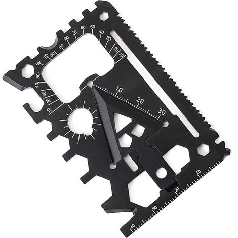 lot de 2 Outil de poche multifonction 18 en 1 - Outil de survie en acier inoxydable - Outil de poche (1/5)
