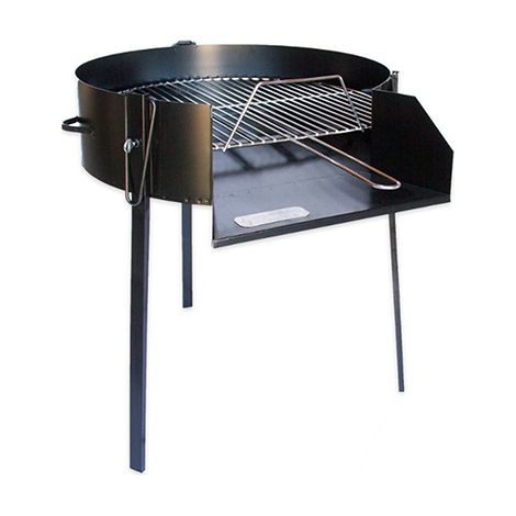 Barbacoa leña de 60cm redonda negra (1/2)