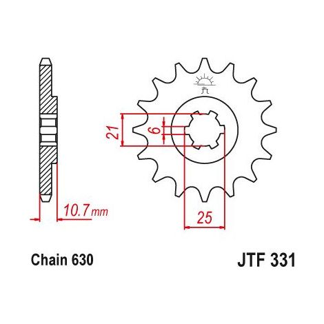 Pignon de sortie de boite Esjot pour Moto Honda 750 Cb F2 1978 15