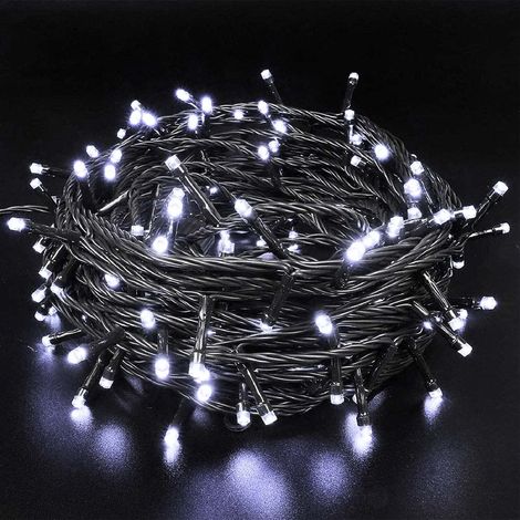 Catena Luminosa 500 Luci LED Lucciole Bianco Fredd Controller 8 Funzioni Esterno (1/5)