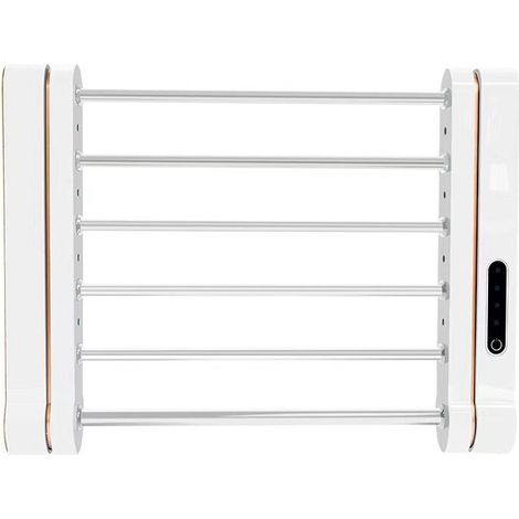 royaluxe -Porte-serviettes électrique mural sans Perforation, séchage domestique, stérilisation, chauffage, salle de bain, support de rangement pour serviettes de bain (1/4)