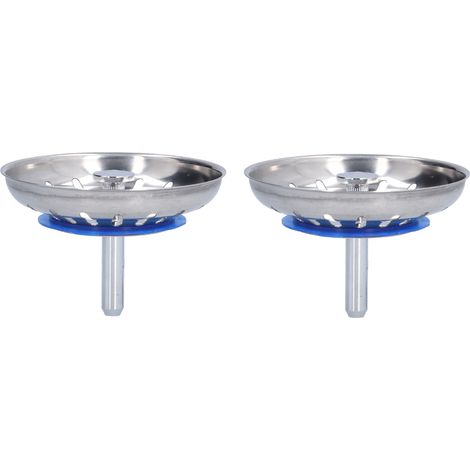 2Pcs Home Kitchen Sink Strainer Plug Stopper 304 Stainless Steel AntiClogging Sink Accessories
