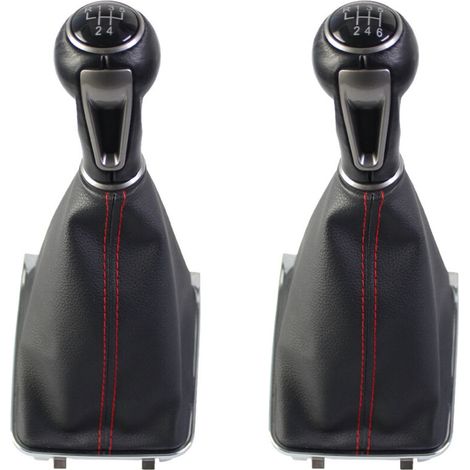 Convient pour le pommeau de levier de vitesse Golf 7, le pommeau de levier de vitesse 5/6, les accessoires automobiles, le cache-poussière pour pommeau de levier de vitesse, le kit Red Line 6 vitesses (1/4)