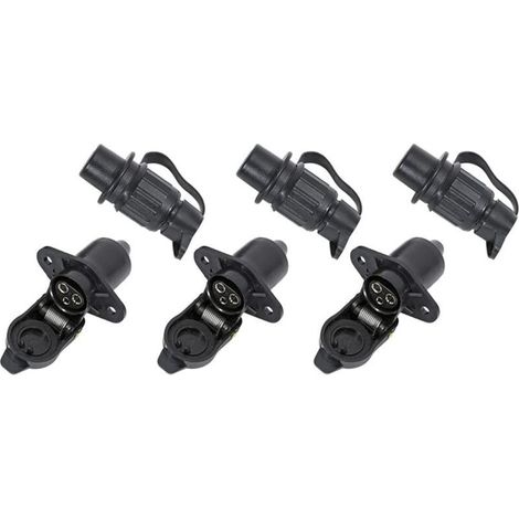 Trailer plug and socket parts, 3 pin trailer socket, 3 pin towbar socket suitable for trailers, trucks, tractors, agricultural vehicles (1/5)