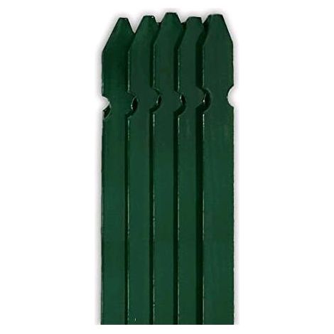 PALO PALETTO a T Altezza 250 cm in Acciaio PLASTICATO VERDE 35X35X3,5 mm Cf. 5 pz (1/5)