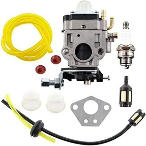 Kit de Carburateur + Joint pour débroussailleuse 52cc 49cc 43cc avec Tuyau, Bougie dallumage et Filtre à Essence