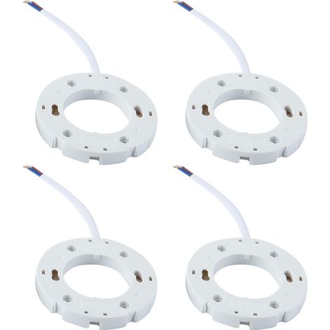 Lot de 4 pieds de douille pour ampoule GX53 avec câble de 11 cm pour ampoules CFL (1/5)