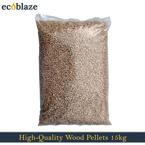 Ecoblaze High-Quality Wood Pellets 15kg Bag for Outdoor Pizza Oven & Wood Stove
