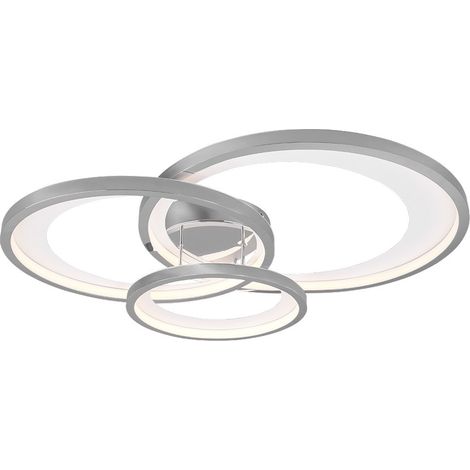 Plafoniera LED moderna Trio Granada argento 36W 3000K (1/4)