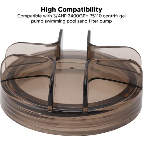 Tapón de filtro de arena para piscina, para tapa de colador de piscina, modelo para bomba de 3/4 HP 2400 GPH 75110, PVC duradero (1/5)