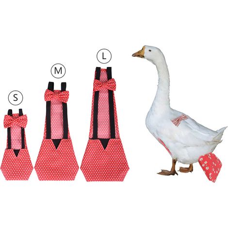 Couches pour poules, canards et autres animaux de compagnie - Couches réutilisables et lavables - Nœud papillon (1/5)