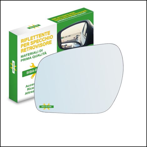 Vetro specchio retrovisore cromato lato sx-guidatore per ford fusion (ju) solo d