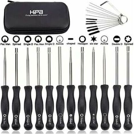 Ensemble de 12 outils de réglage de carburateur et tournevis de réglage pour moteur à 2 temps, pour débroussailleuses, tronçonneuses Poulan, Husqvarna, STHIL, Echo. (1/4)