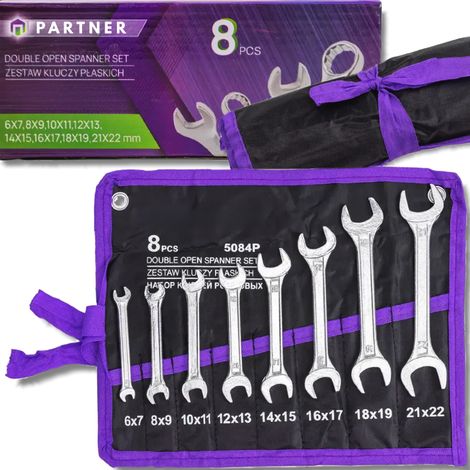 Juego de 8 llaves fijas Partner de 6 a 22 mm (1/5)