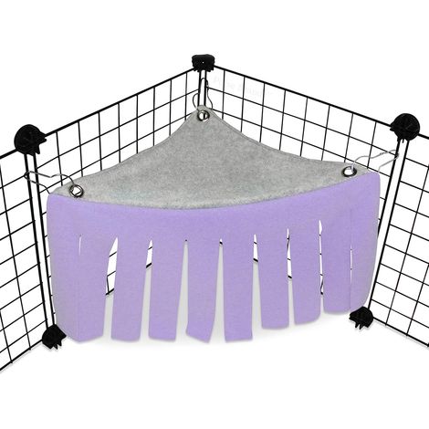 Cachette en polaire d'angle pour cochons d'Inde, furets, chinchillas, hérissons, lapins nains et autres petits animaux de compagnie - Accessoires et jouets (1/5)