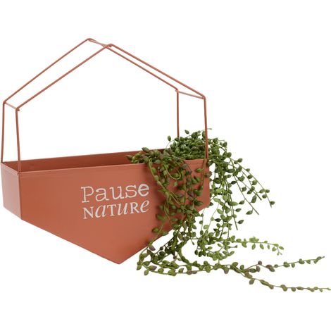 Cache-pot en métal hexagonal Pause nature (1/2)