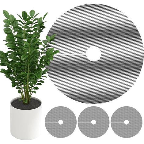 4 Pièces Grille de Protection pour Pot de Fleurs, 40cm Couvercle de Protection du Sol pour Pots de Fleurs, Protector Contre Les Chats, Protège la Terre des Animaux et des Enfant (1/5)