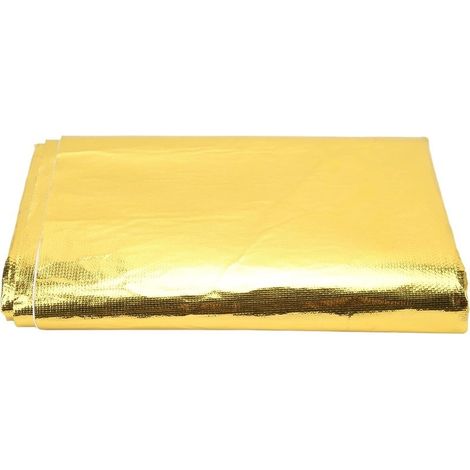 Film réfléchissant barrière de chaleur, feuille auto-adhésive haute température, rouleau réfléchissant thermique avec dos auto-adhésif, couverture d’isolation thermique pour la protection des tuyaux (1/5)