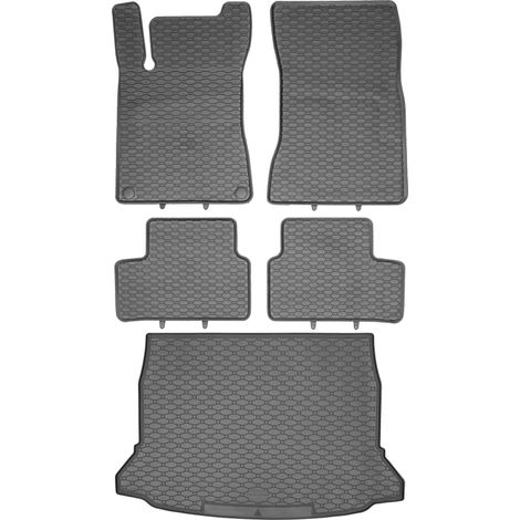 Juego de alfombrillas de goma para coche y maletero para Mercedes Clase A W177 Hatchback desde mayo de 2018.