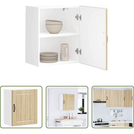 vidaXL Holzwerkstoff - Küchen-Hängeschrank Lucca Sonoma-Eiche Holzwerkstoff (1/5)
