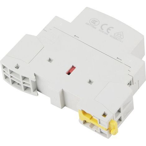 Contattore CA domestico 2P 20A per guida DIN 220V/230V 50/60Hz, contattore CA domestico, 1NO 1NC, con montaggio su guida DIN (220V/230V) (1/4)