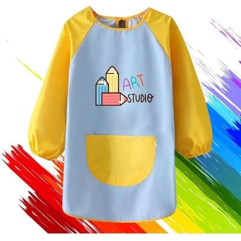 Tablier de Peinture - Enfants - Imperméable - Manches Longues - Confortable - 8-12 Ans (1/4)