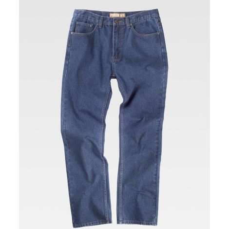 Pantalón vaquero corte recto en tejido resistente WORKTEAM B4003 54 Vaquero (1/3)