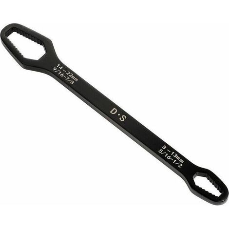 Der multifunktionale Torx-Schlüssel ist ein nationaler selbstspannender Doppelkopf-Handschlüssel von 8 bis 22 mm, schwarz (1/3)