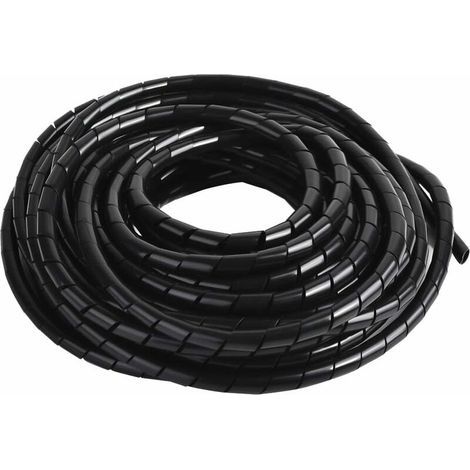 Cache Cable Spirale, 12m Gaine Cable Electrique Flexible Universel, Tube de Rangement pour Ranger ou Cacher les Câbles, Bricolage Protecteur de Câble pour Bureau à Domicile TV PC, Dia: 8mm, No