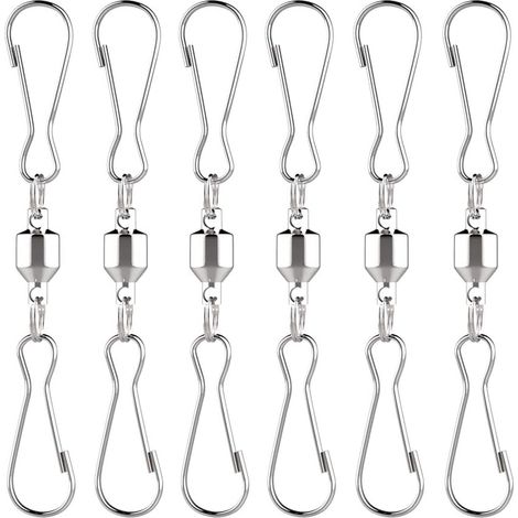 BEBUSINGOTO Doppelte Drehclips – Spiral-Windaufhänger, Spiralschwänze, Windsäcke, zum Drehen von Windsäcken und allen Drachen, Blumentöpfen, Pflanzen
