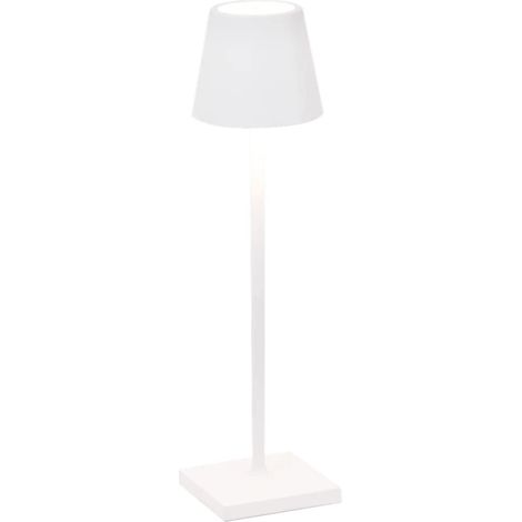 Lampada a led da tavolo Poldina Pro Micro Bianca ricaricabile e dimmerabile con batteria fino a 12 ore