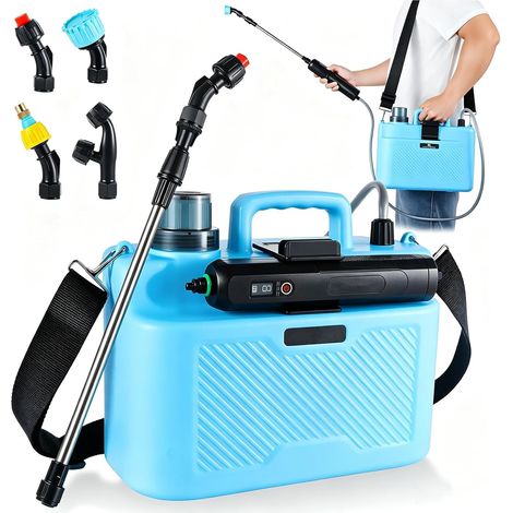 Pulvérisateur Électrique de Jardin 8L avec 4 Buses Réglables,Portable Pulverisateur a Pression Rechargeable pour Jardin,Traitement des Plantes,3 Vitesses de Pulverisation et Canne Telescopique (1/5)