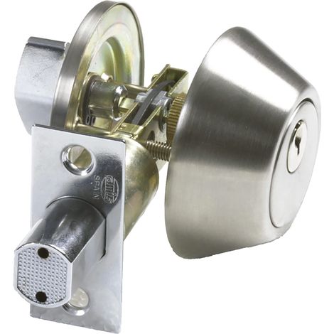 Verrou à Rosace avec Clé Extérieure Sécurité Anti-Scie Pour Portes Jusqu'à 45 mm Idéal Débarras (1/4)