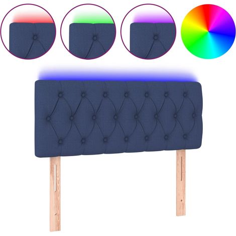 Maison Exclusive - Tête de lit à LED Bleu 100x7x78/88 cm Tissu