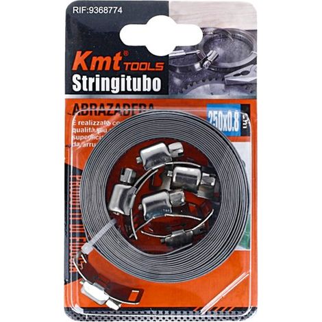 Fascetta Stringitubo Grande 250X0,8cm con 6 Morsetti Di Fissaggio Incluso