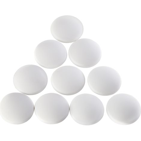 Wandpuffer Türpuffer Ø 40 mm H: 9 mm perfekter Schutz für Wände und Möbel weiß, 20 Stück