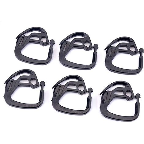 Lot de 100 Crochets pour Filet D'ombrage Clips de Suspension en Plastique Kit de Quincaillerie de Voile Accessoires Œillets pour Tissu D'ombrage de Serre, Filet, Maille, (1/5)