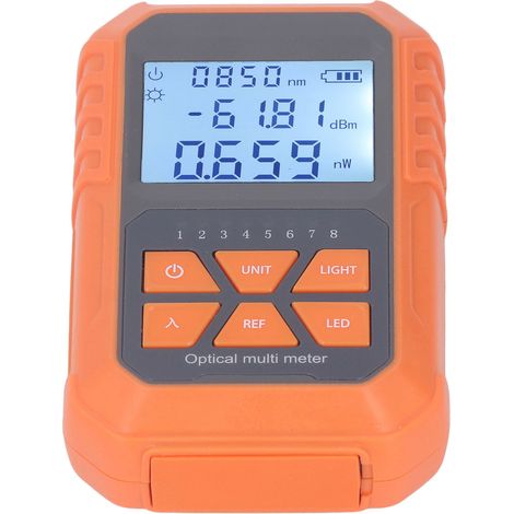 -50 à +26 dBm, portée de 15 km, localisateur visuel de défauts FC SC ST, interface universelle, rechargeable, VFL, wattmètre à fibre optique (1/5)
