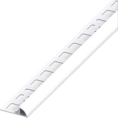 5PZ PROFILO AD ANGOLO JOLLY PVC Bianco Brillante  mm. 8x2,5 mt.