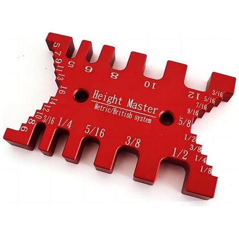 Pince à queue d'aronde en aluminium, calibre de tension métrique et impérial pour mesurer la hauteur de la table de scie à bois, outil de mesure de précision de l'écartement de la machine (1/5)