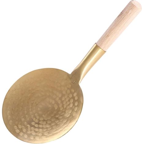 Cuillère tofu inox 10 cm, louche multifonction ergonomique pour riz et tofu maison (1/5)