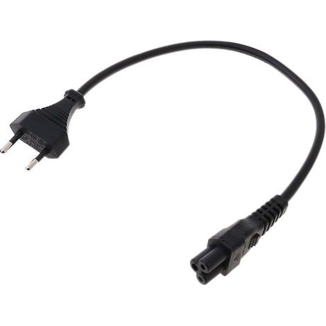 Câble adaptateur secteur EU 2 broches mâle vers IEC 320 C5 Micky pour alimentation d'ordinateur portable, 30 cm (1/4)