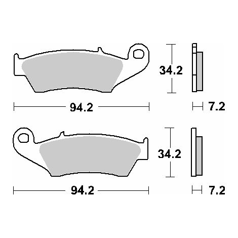 Pastillas de freno SBS KH185 / KH389 para uso todoterreno, de carbono.