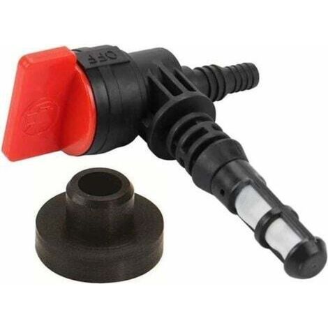 Rubinetto del carburante compatibile con Briggs & Stratton 192980GS, 208961 on/off 90° con guarnizione in gomma per tosaerba e trattore (1/3)