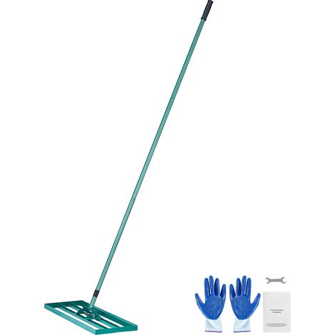 Mophorn Lawn Leveling Rake, 30 x 10 Inch, Heavy-Duty Leveler with 78 Inch Steel Handle, Yard & Garden Tool for Golf Lawn, Farm (1/5)