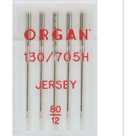 Aiguille Machine À Coudre - Lot De 5 - Acier Argenté - Taille 80/12 - Pour Tissus Tricotés Et Chaînes (1/3)