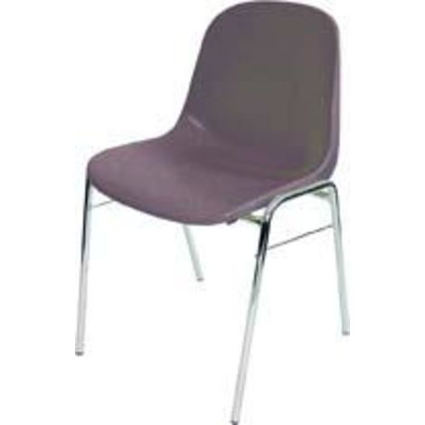 Chaise coquille BETA chrome / anthracite (1/3)